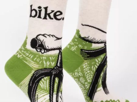 BlueQ Women Crew Socks Bike Cheap