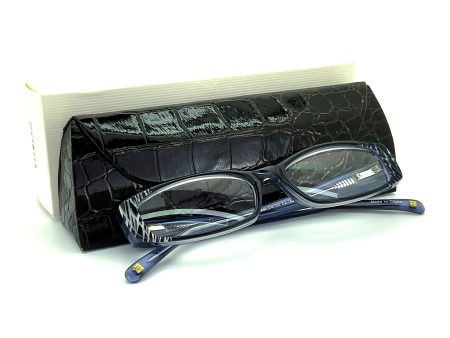 Cinzia Chisel Reading Glasses with Case in Three Colors Cheap