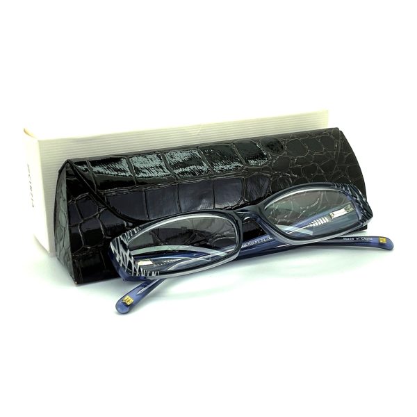 Cinzia Chisel Reading Glasses with Case in Three Colors Cheap