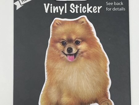 Pet Vinyl Sticker Pomeranian Fashion