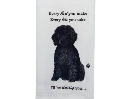 Pet Kitchen Towel Black Poodle Sale