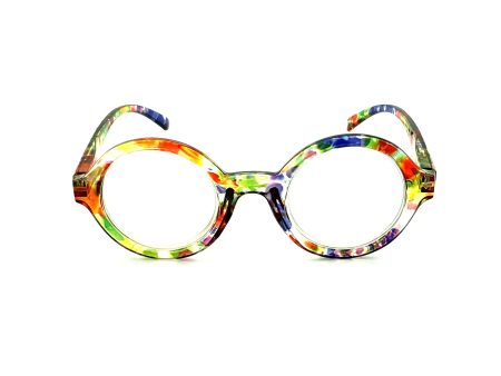 Jive Bomber Round Tye-Die & Fun Print Blue Light Blocking Reading Glasses on Sale