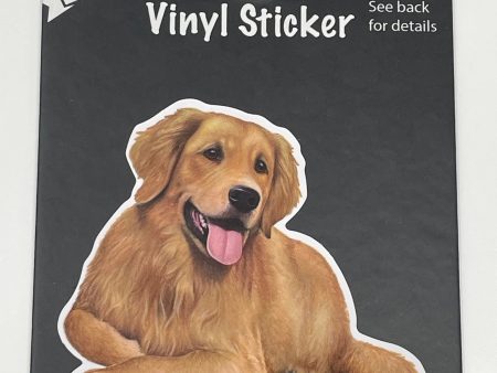 Pet Vinyl Sticker Resting Golden Retriever Cheap