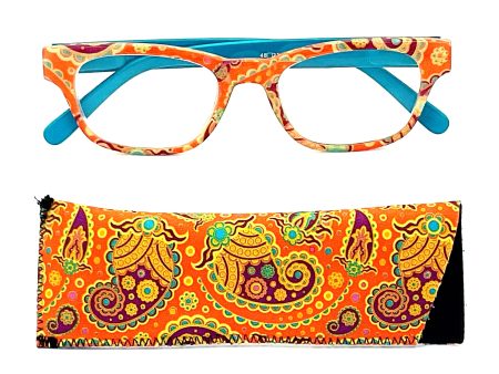 Poppin  and Lockin  Fully Magnified Colorful Reading Glasses With Matching Case Supply