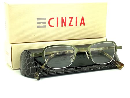 Cinzia Fine Print Square Frame Reading Glasses with Case For Sale