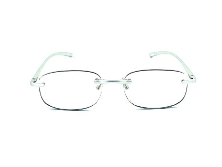 Schweet Fully Magnified Frameless Oval Reading Glasses with Aluminum Temples Online Hot Sale