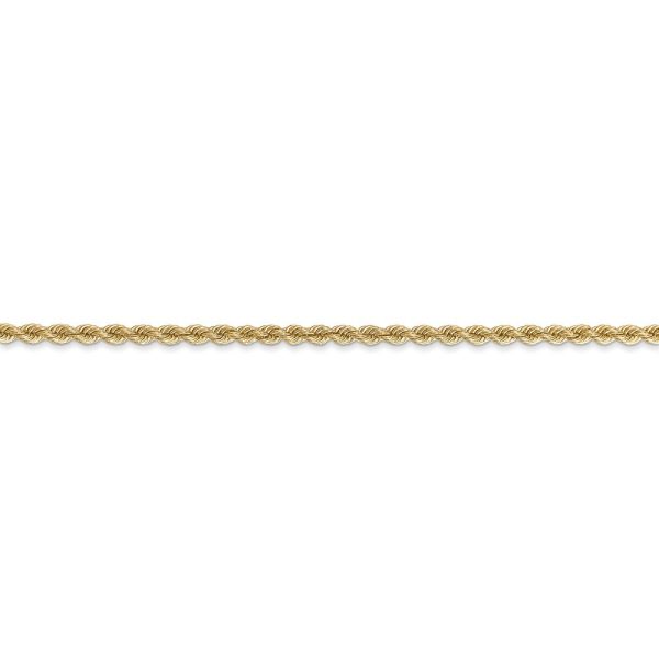 2.25mm, 14k Yellow Gold, Handmade Solid Rope Chain Anklet or Bracelet For Cheap