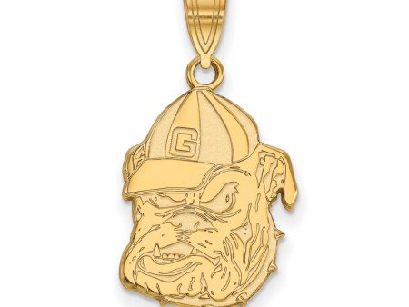 14k Gold Plated Silver U. of Georgia Large Mascot Pendant on Sale