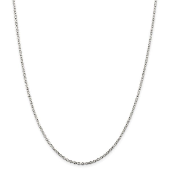 2.25mm Sterling Silver Classic Solid Cable Chain Necklace Cheap