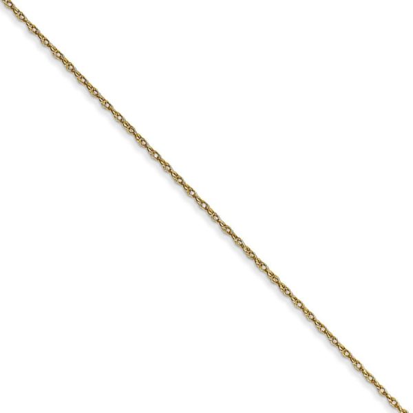 0.5mm, 10k Yellow Gold, Cable Rope Chain Necklace For Cheap