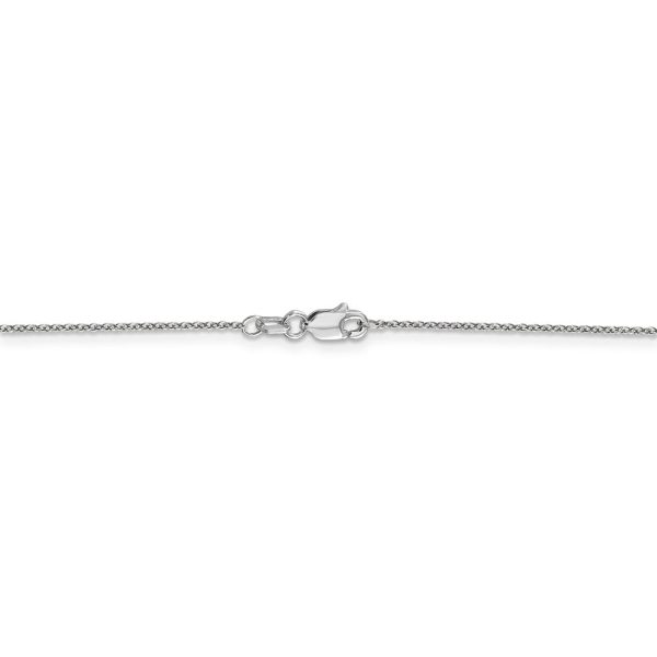 0.9mm 14k White Gold Classic Cable Chain Necklace For Cheap