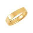 2.5mm Square Comfort Fit Polished Band in 14k Yellow Gold For Discount