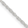 1.6mm, Sterling Silver Solid Loose Rope Chain Necklace on Sale