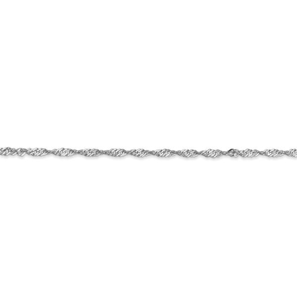 1.7mm, 14k White Gold, Singapore Chain Anklet or Bracelet Online