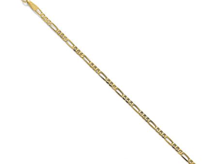 1.8mm 14k Yellow Gold Flat Figaro Chain Bracelet Online