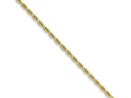 1.5mm, 10k Yellow Gold Diamond Cut Solid Rope Chain Necklace For Discount