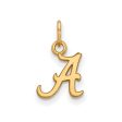 10k Yellow Gold U. of Alabama XS (Tiny) Initial A Charm or Pendant Sale