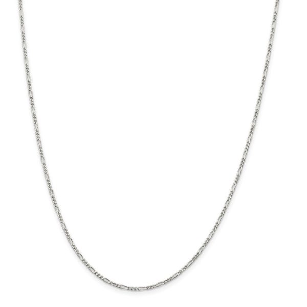 1.75mm Sterling Silver, Solid Figaro Chain Necklace Discount