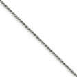 1.5mm Rhodium Plated Sterling Silver Solid D C Rope Chain Necklace Cheap