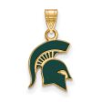 14k Gold Plated Silver Michigan State Small Enamel Logo Pendant Discount