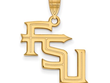 14k Yellow Gold Florida State Large  FSU  Pendant For Discount