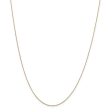 0.6mm 10k Yellow Gold Diamond Cut Solid Cable Chain Necklace For Discount