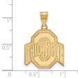 14k Yellow Gold Ohio State Large Logo Pendant For Sale