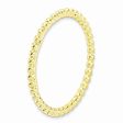 1.5mm 14k Yellow Gold Plated Sterling Silver Stackable Beaded Band Sale