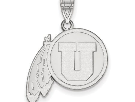 14k White Gold U. of Utah Large Pendant Online Hot Sale