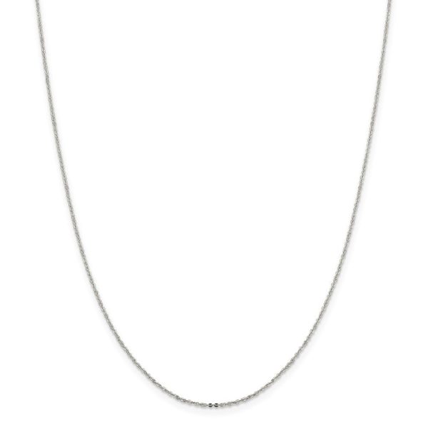 1.1mm Sterling Silver Flat Cable Chain Necklace Fashion