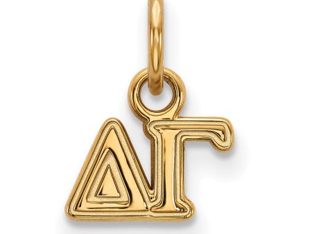 14K Gold Plated Silver Delta Gamma XS (Tiny) Greek Letters Charm Fashion