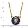 14K Plated Silver Phi Sigma Sigma Small Enamel Logo Necklace Online Hot Sale