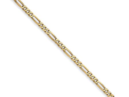 1.8mm 14k Yellow Gold Flat Figaro Chain Necklace For Discount