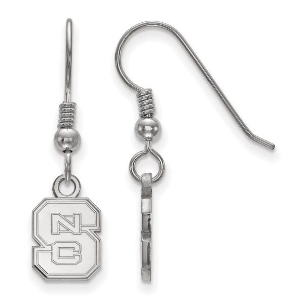 Sterling Silver North Carolina State XS (Tiny) Dangle Wire Earrings For Cheap