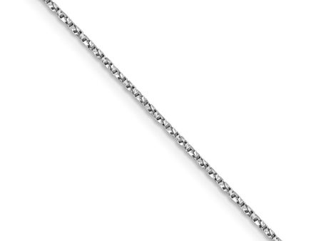 1.2mm, 14k White Gold, Twisted Box Chain Necklace Cheap