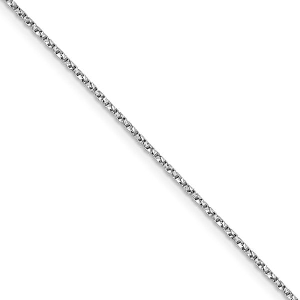 1.2mm, 14k White Gold, Twisted Box Chain Necklace Cheap