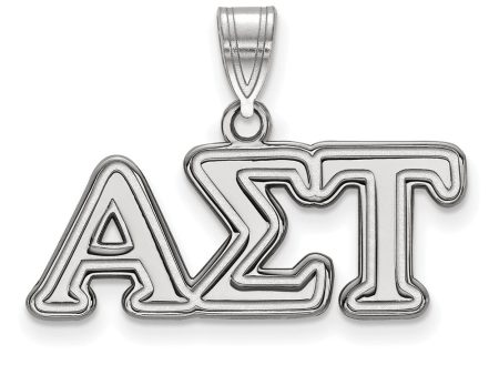 Sterling Silver Alpha Sigma Tau Medium Greek Letters Pendant For Discount