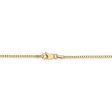 1.25mm, 14k Yellow Gold, Solid Box Chain Necklace on Sale