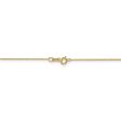 0.5mm, 14k Yellow Gold Solid Box Chain Necklace Online Sale