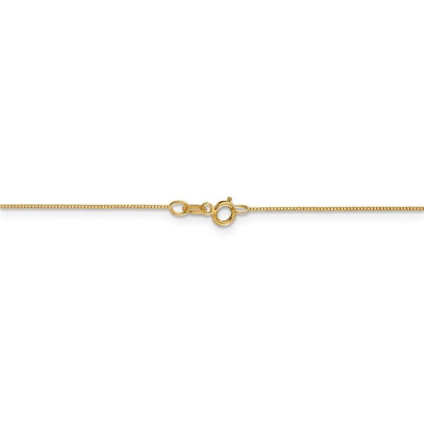 0.5mm, 14k Yellow Gold Solid Box Chain Necklace Online Sale