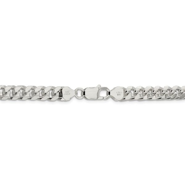 Men s 7.25mm Sterling Silver Solid D C Domed Curb Chain Necklace For Sale