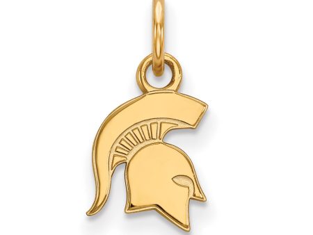 14k Gold Plated Silver Michigan State XS (Tiny) Logo Charm or Pendant Cheap