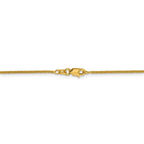 0.8mm 14k Yellow Gold Diamond Cut Square Wheat Chain Necklace Sale