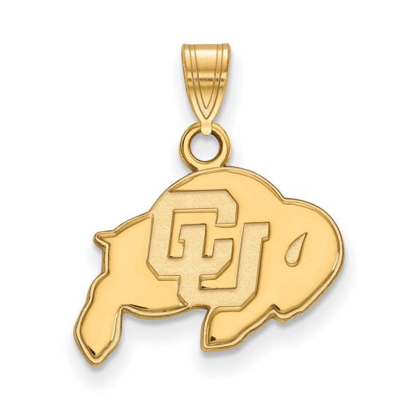 14k Yellow Gold U of Colorado Small  CU  Mascot Pendant Cheap