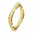 2.25mm Stackable 14K Yellow Gold Plated Silver Square Snake Skin Band For Cheap