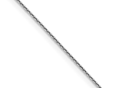 0.9mm 14k White Gold Solid Diamond Cut Cable Chain Necklace Online now