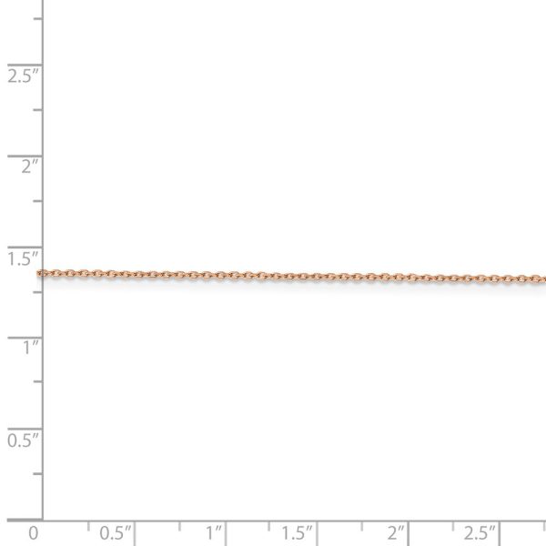 1mm, 14k Rose Gold, Solid Cable Chain Necklace For Cheap