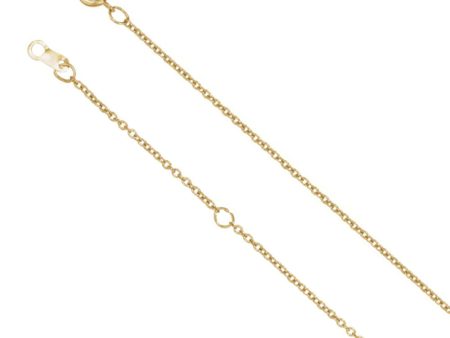 10k Yellow, White or Rose Gold 1mm Solid Cable Chain Necklace, 16-18in Online