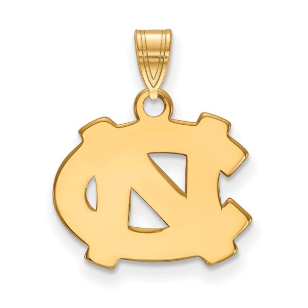 14k Yellow Gold North Carolina Small  NC  Pendant For Cheap