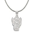 Sterling Silver North Carolina Wolfpack Large Logo Necklace Cheap